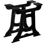 Coffee Table Leg Set of 2 Black Solid cast iron Medium