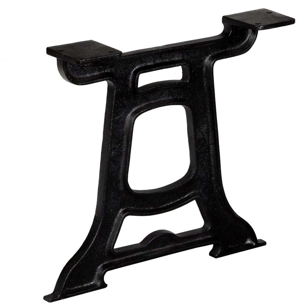 Coffee Table Leg Set of 2 Black Solid cast iron Medium