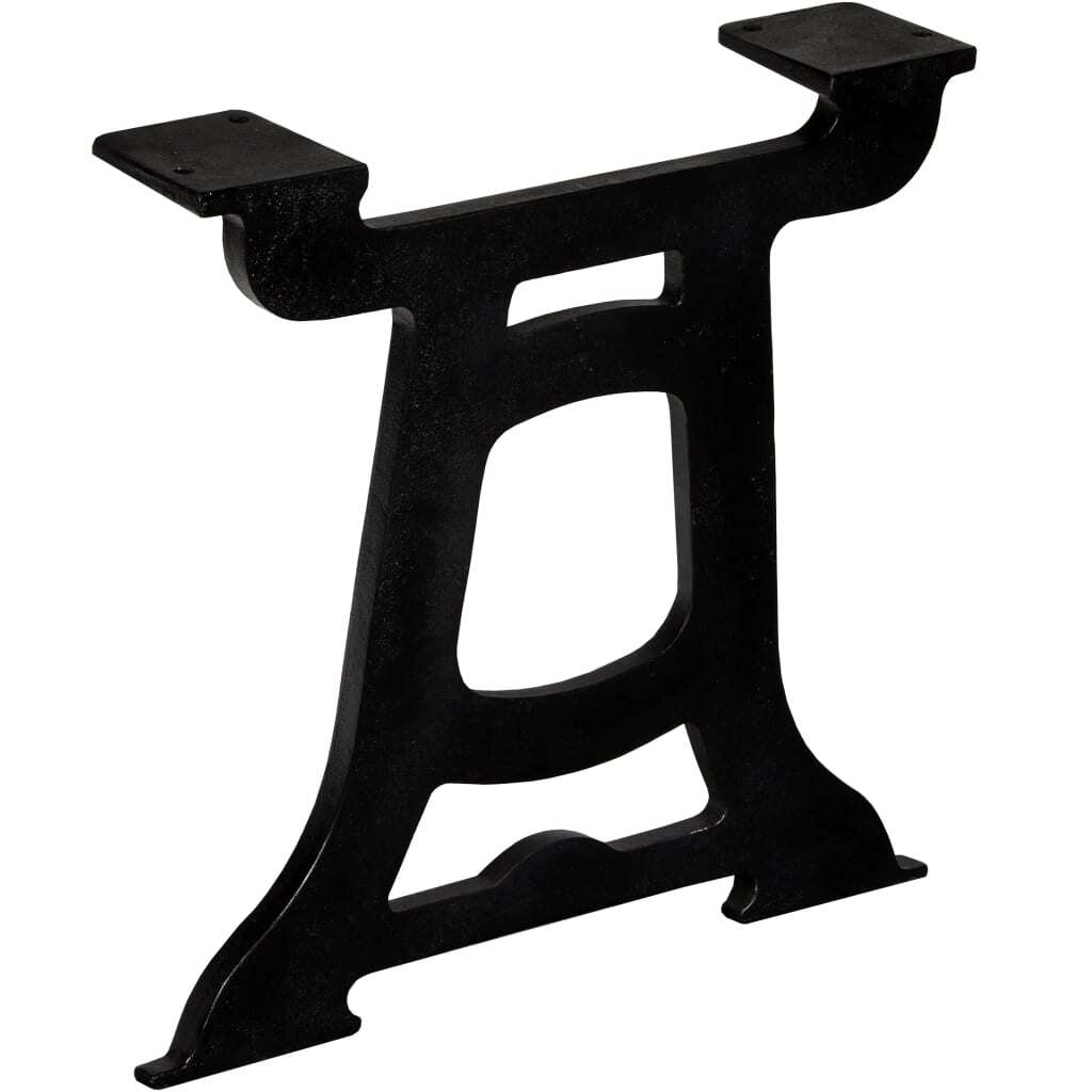 Coffee Table Leg Set of 2 Black Solid cast iron Medium