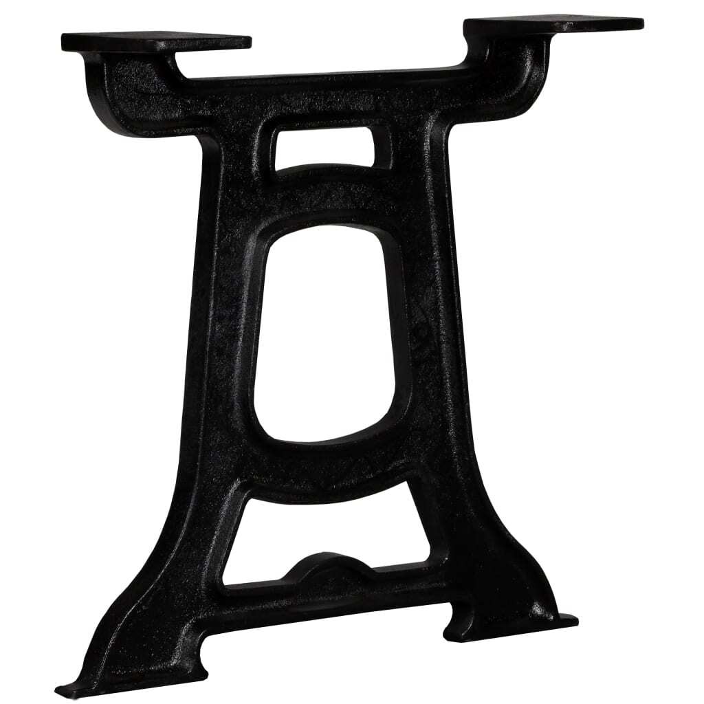 Coffee Table Leg Set of 2 Black Solid cast iron Medium
