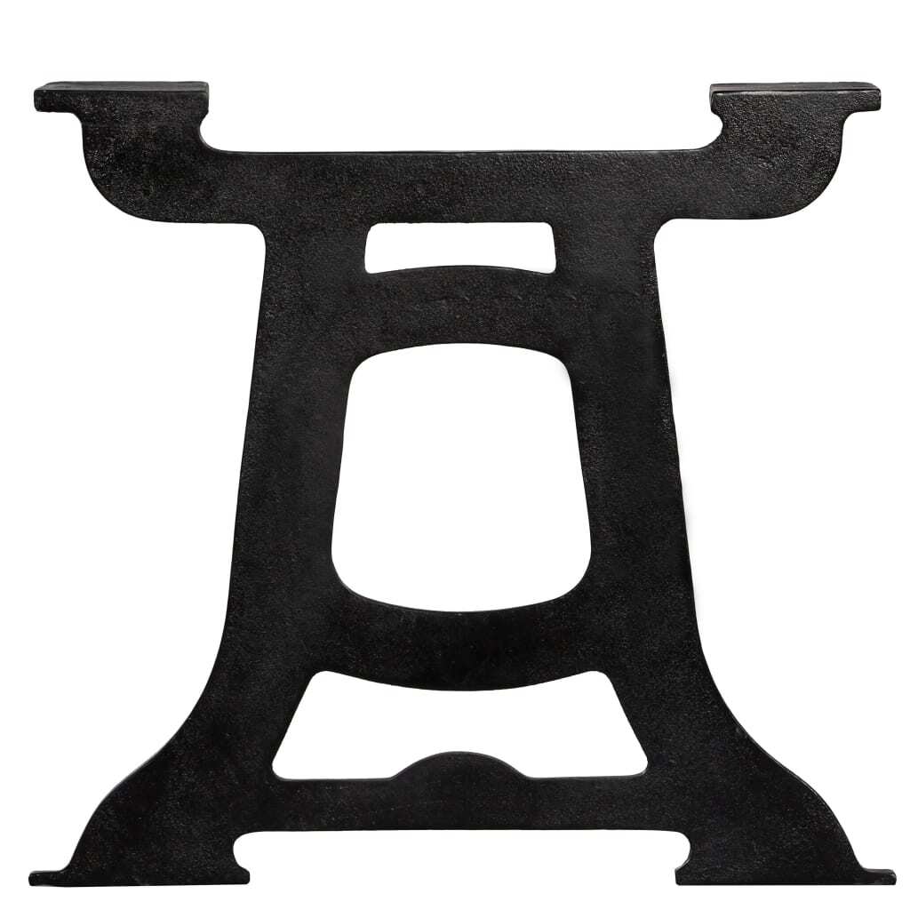 Coffee Table Leg Set of 2 Black Solid cast iron Medium
