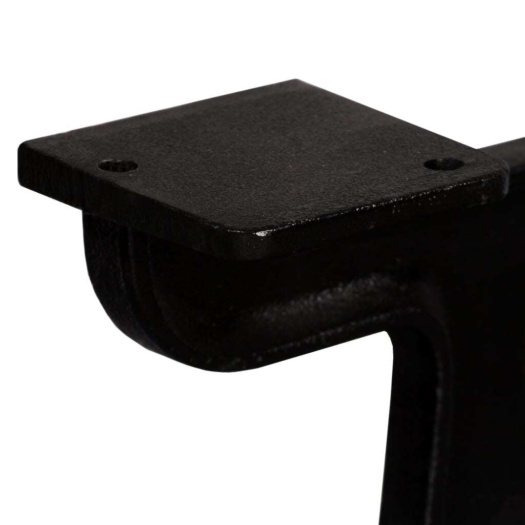 Coffee Table Leg Set of 2 Black Solid cast iron Medium