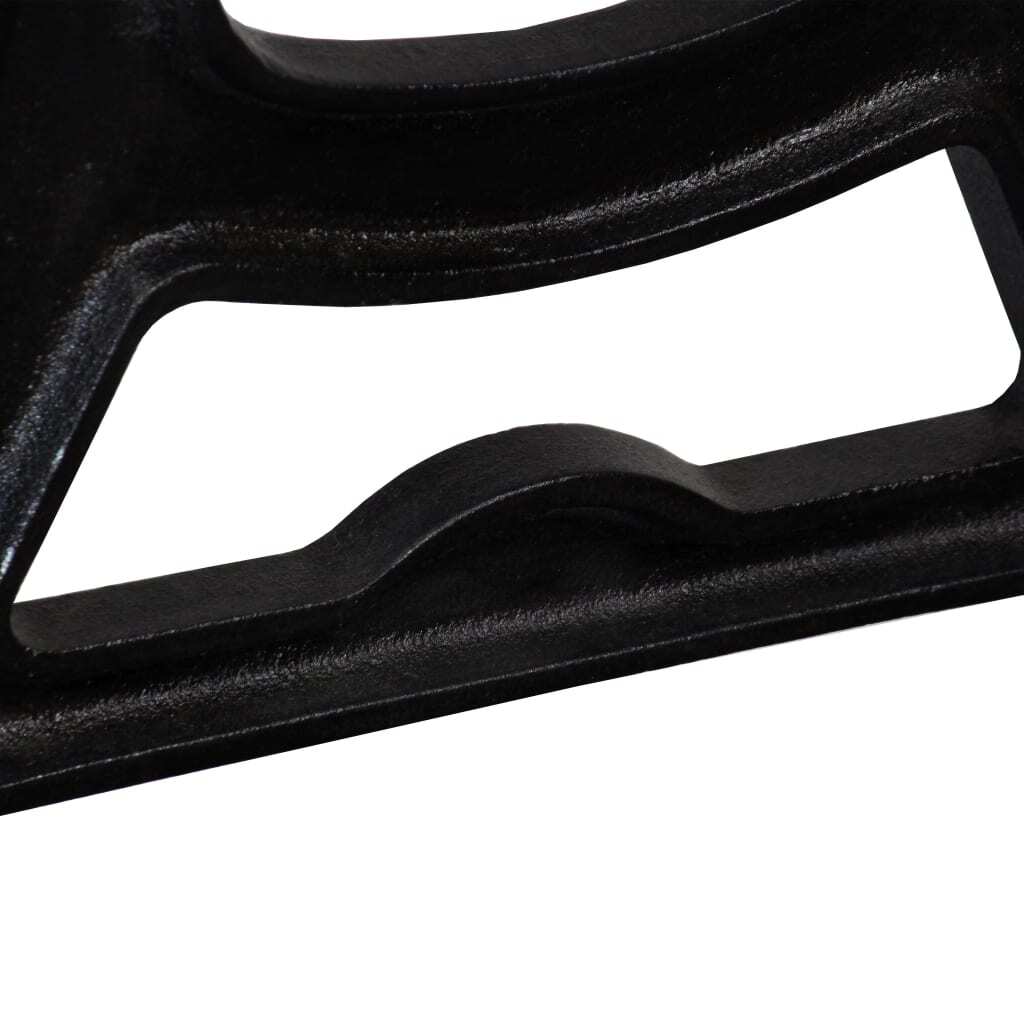 Coffee Table Leg Set of 2 Black Solid cast iron Medium