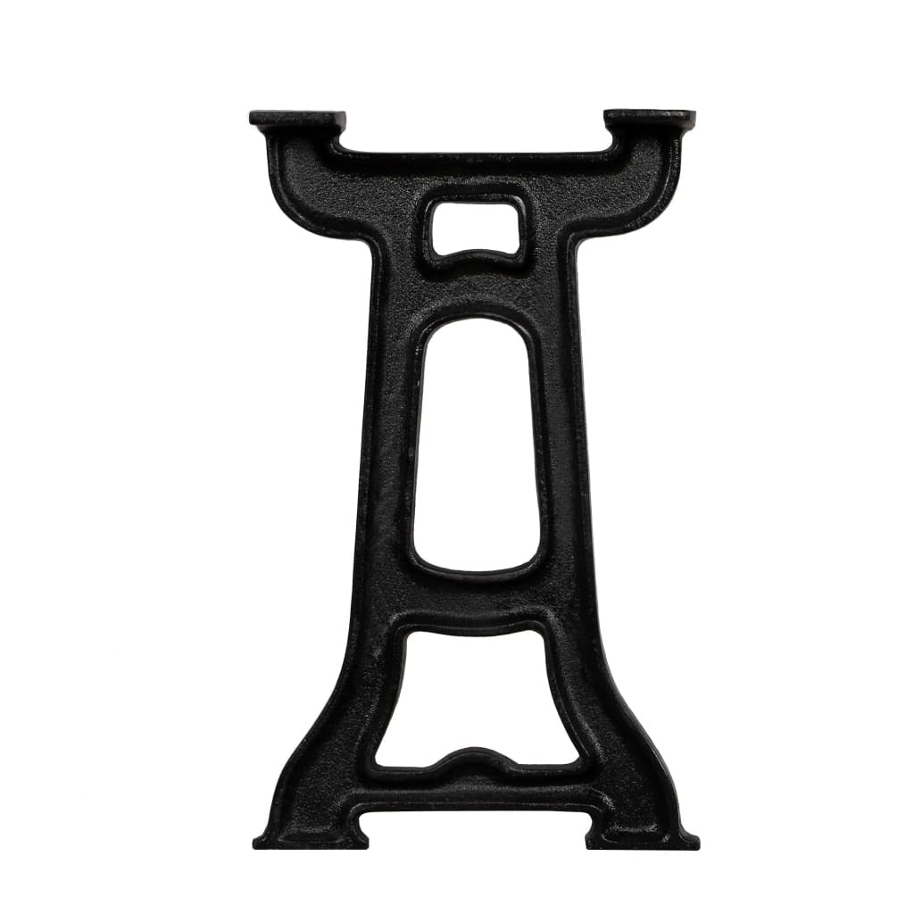 Bench Leg Set of 2 Black Solid Cast Iron 9.8 x 16.1 in Durable