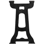 Bench Leg Set of 2 Black Solid Cast Iron 9.8 x 16.1 in Durable