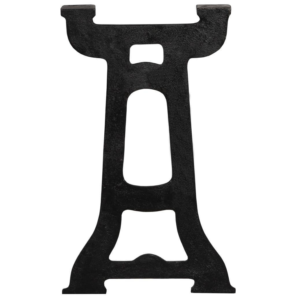 Bench Leg Set of 2 Black Solid Cast Iron 9.8 x 16.1 in Durable