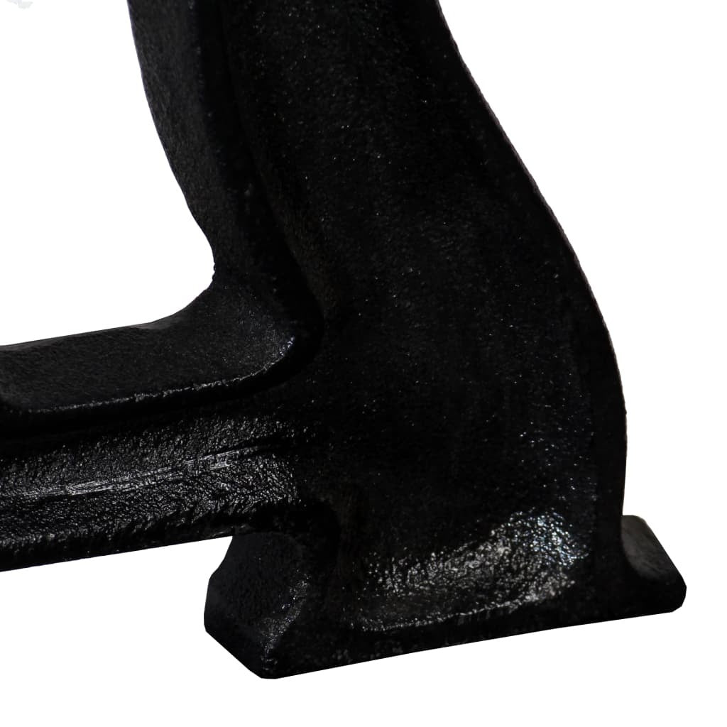 Bench Leg Set of 2 Black Solid Cast Iron 9.8 x 16.1 in Durable