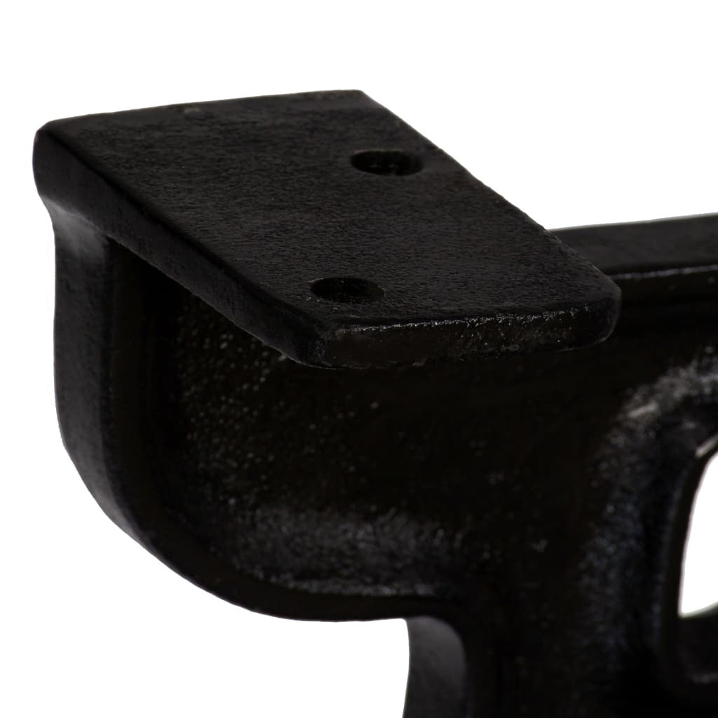 Bench Leg Set of 2 Black Solid Cast Iron 9.8 x 16.1 in Durable