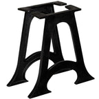 Coffee Table Leg Set of 2 Black Solid Cast Iron Medium Durable