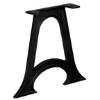 Coffee Table Leg Set of 2 Black Solid Cast Iron Medium Durable