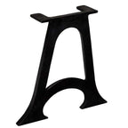 Coffee Table Leg Set of 2 Black Solid Cast Iron Medium Durable