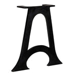 Coffee Table Leg Set of 2 Black Solid Cast Iron Medium Durable