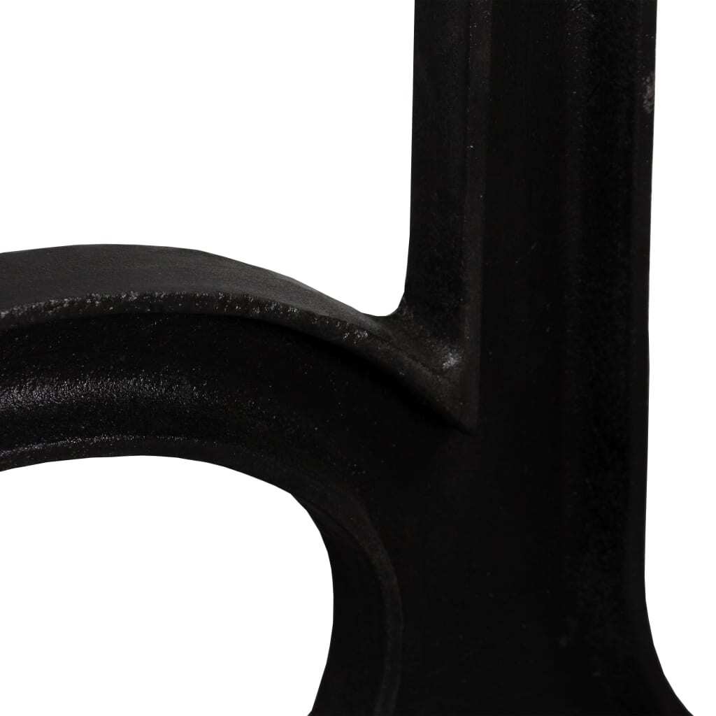 Coffee Table Leg Set of 2 Black Solid Cast Iron Medium Durable