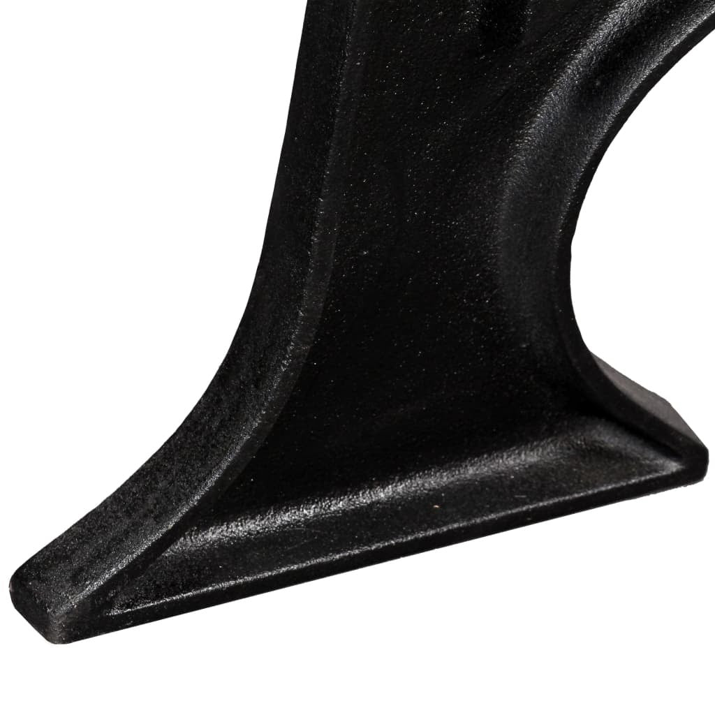 Coffee Table Leg Set of 2 Black Solid Cast Iron Medium Durable