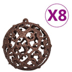 Christmas Ball Set of 100 Brown Plastic 1.2 in, 1.6 in, 2.4 in