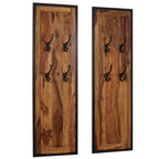 Coat Rack Acacia wood with natural grain patterns
