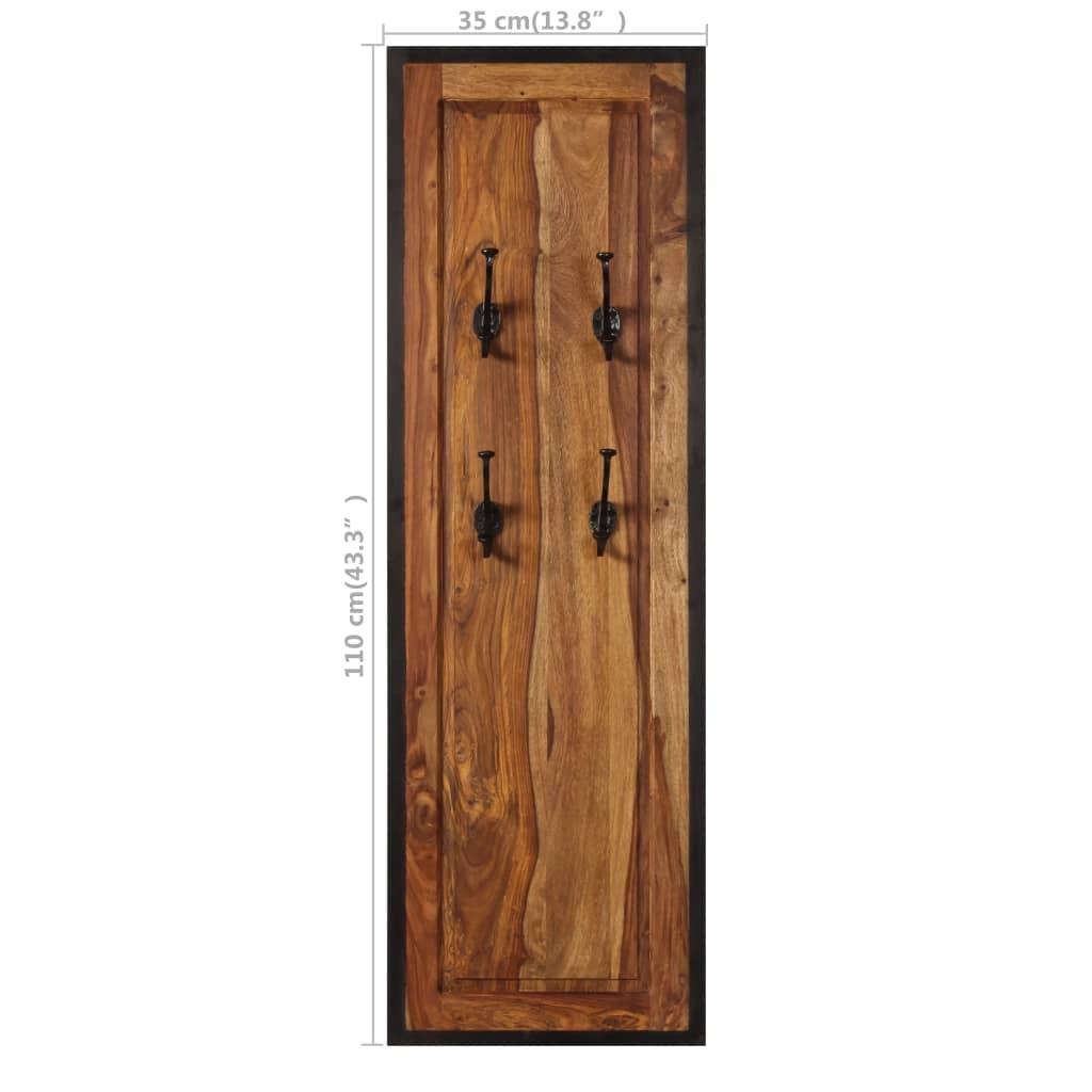 Coat Rack Acacia wood with natural grain patterns