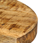 Bar Stool Set of 2 Natural wood and black