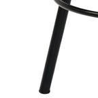 Bar Stool Set of 2 Natural wood and black