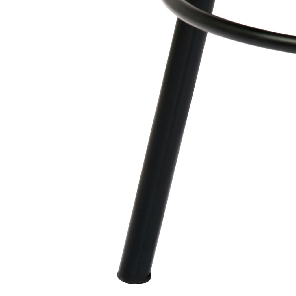 Bar Stool Set of 2 Natural wood and black