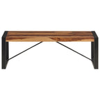 Coffee Table Brown Solid Acacia wood, Powder-Coated Steel