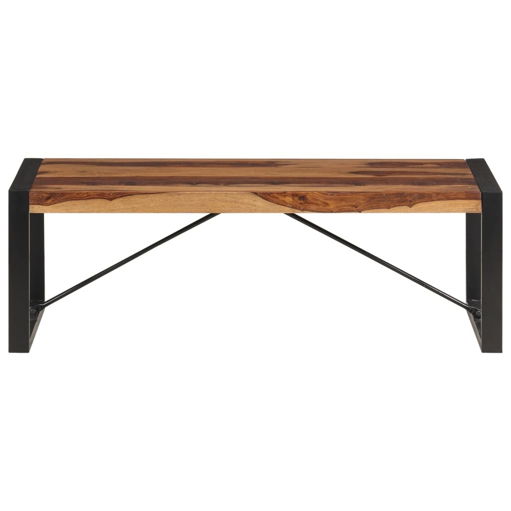 Coffee Table Brown Solid Acacia wood, Powder-Coated Steel