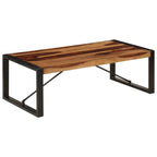 Coffee Table Brown Solid Acacia wood, Powder-Coated Steel