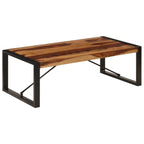 Coffee Table Brown Solid Acacia wood, Powder-Coated Steel