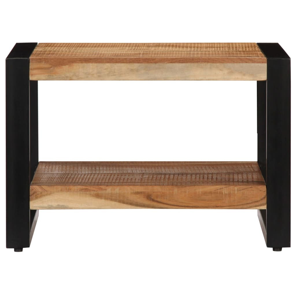 Coffee Table Brown Solid Acacia wood 23.6x23.6x15.7 in Industrial
