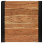 Coffee Table Brown Solid Acacia wood 23.6x23.6x15.7 in Industrial