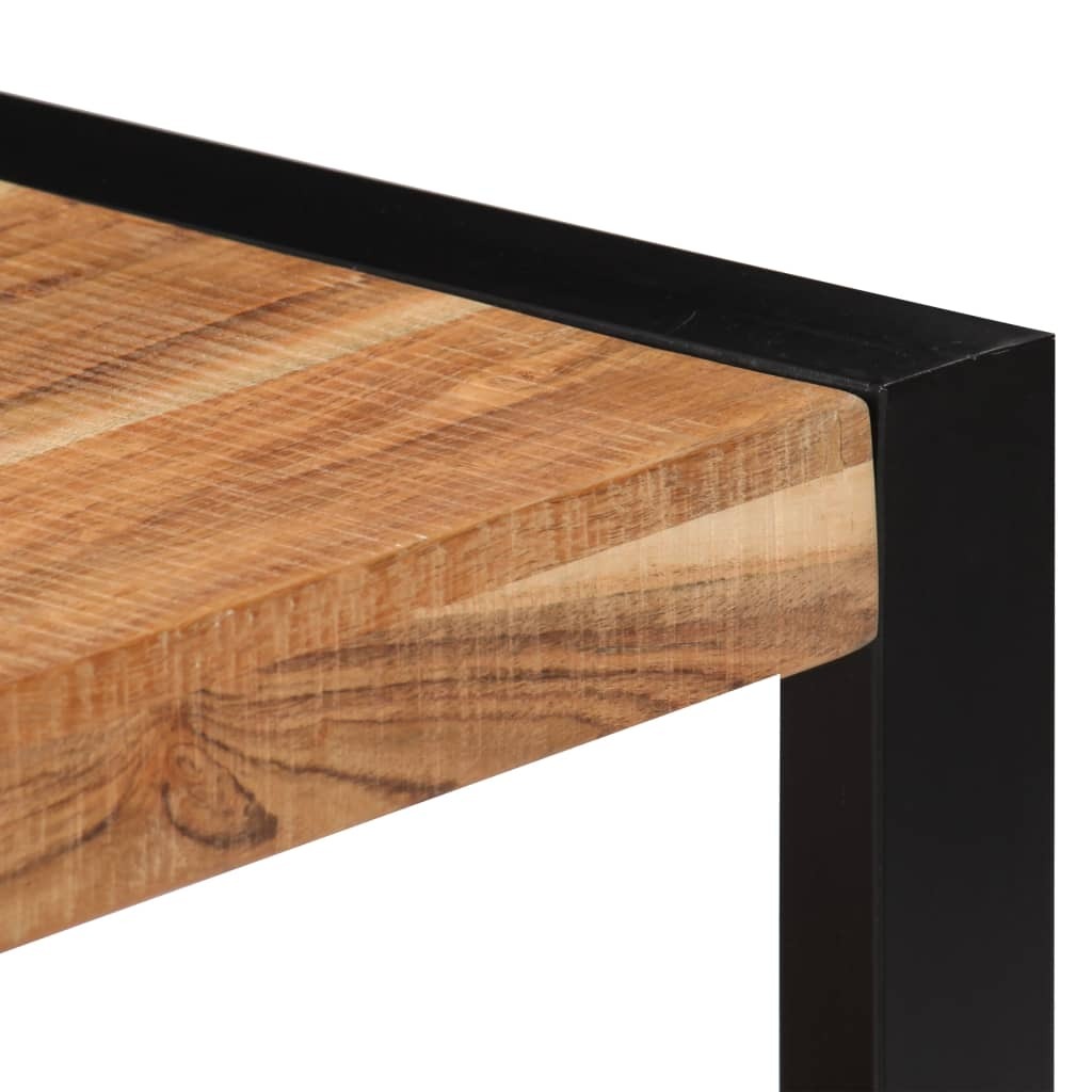 Coffee Table Brown Solid Acacia wood 23.6x23.6x15.7 in Industrial