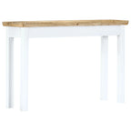 Console Table White and Brown Solid Mango Wood
