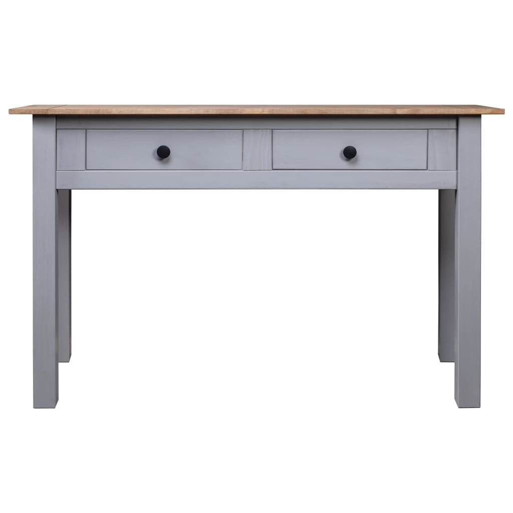 Console Table Gray and natural wood Solid Pine Wood Medium