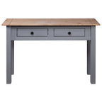 Console Table Gray and natural wood Solid Pine Wood Medium