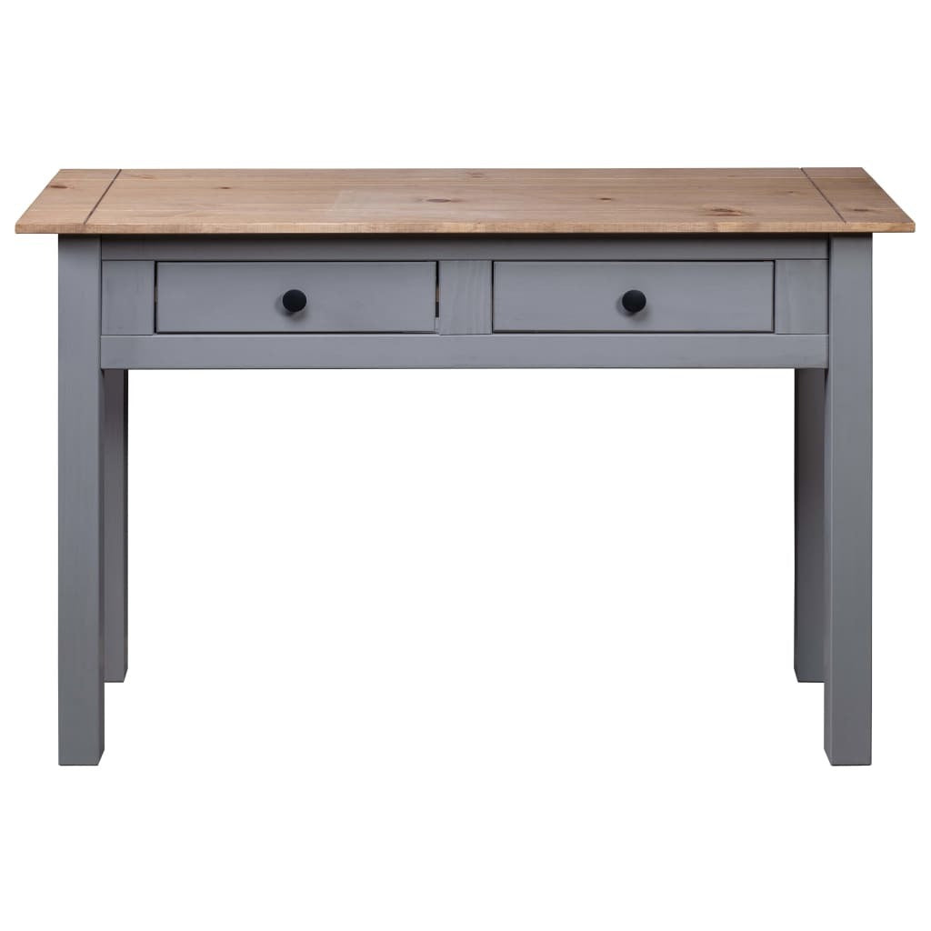 Console Table Gray and natural wood Solid Pine Wood Medium