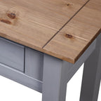 Console Table Gray and natural wood Solid Pine Wood Medium