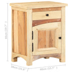 Bedside Cabinet Multicolor Solid reclaimed wood, mango wood, MDF