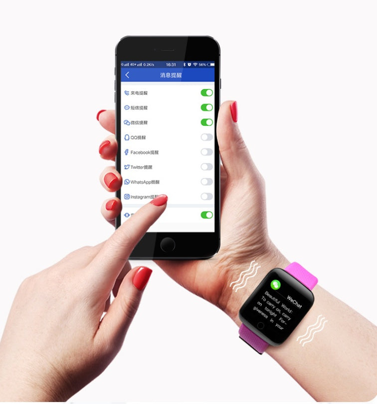 Blood Pressure Monitoring Fitness Bracelet – Smart Sports Tracker