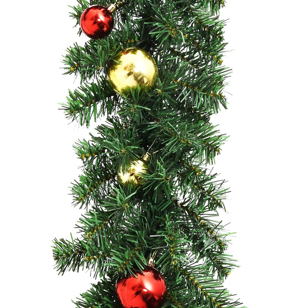 Christmas Garland Green, Gold, Red PVC 16.4 feet