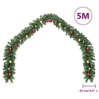 Christmas Garland Green, Gold, Red PVC 16.4 feet