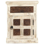 Bedside Cabinet White Solid Mango Wood 15.7x11.8x19.7 in