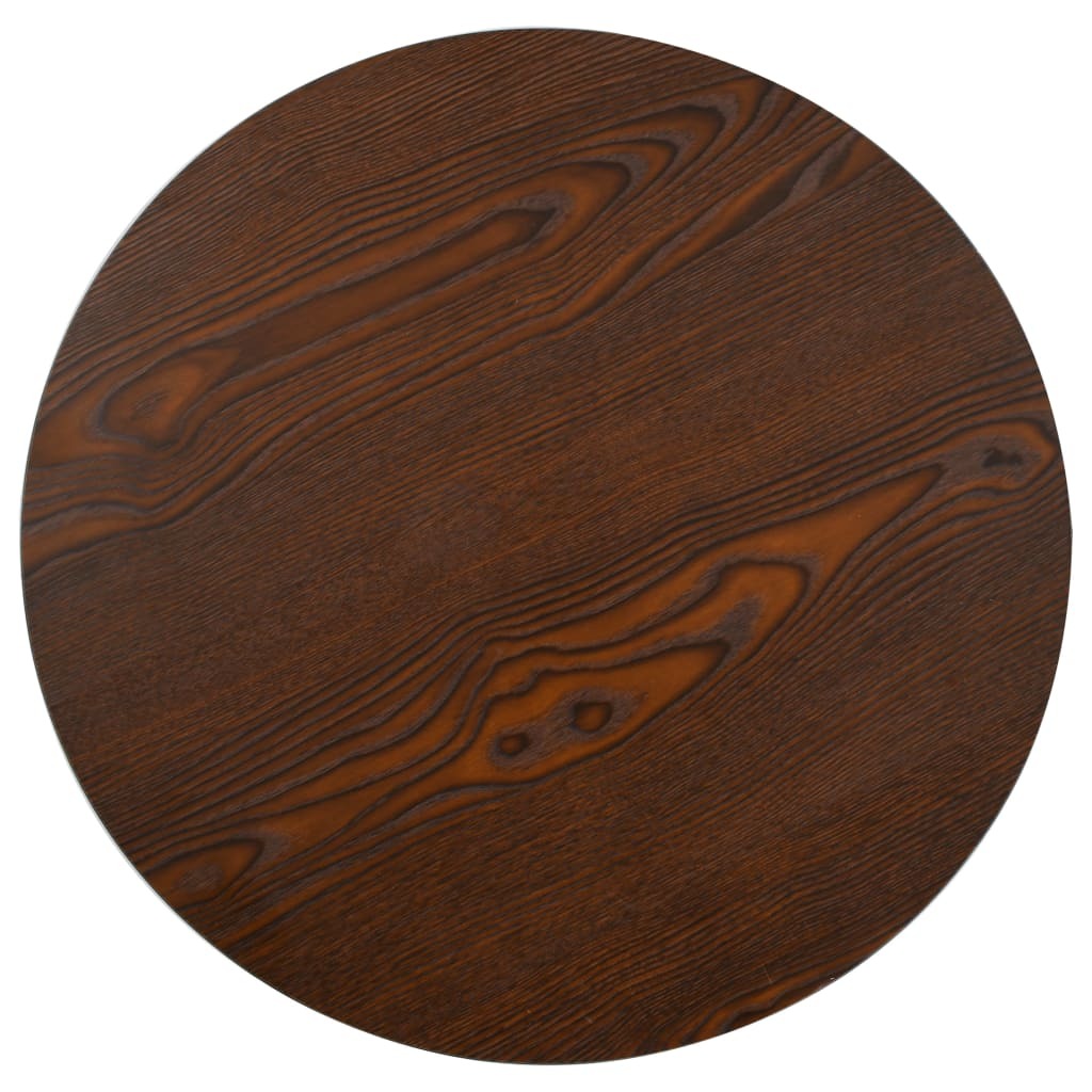 Bistro Table Dark Brown and Black MDF Top, Steel Legs Medium