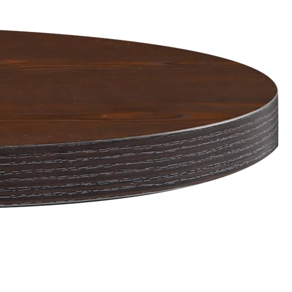 Bistro Table Dark Brown and Black MDF Top, Steel Legs Medium