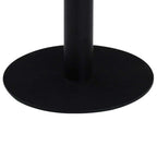 Bistro Table Dark Brown and Black MDF Top, Steel Legs Medium