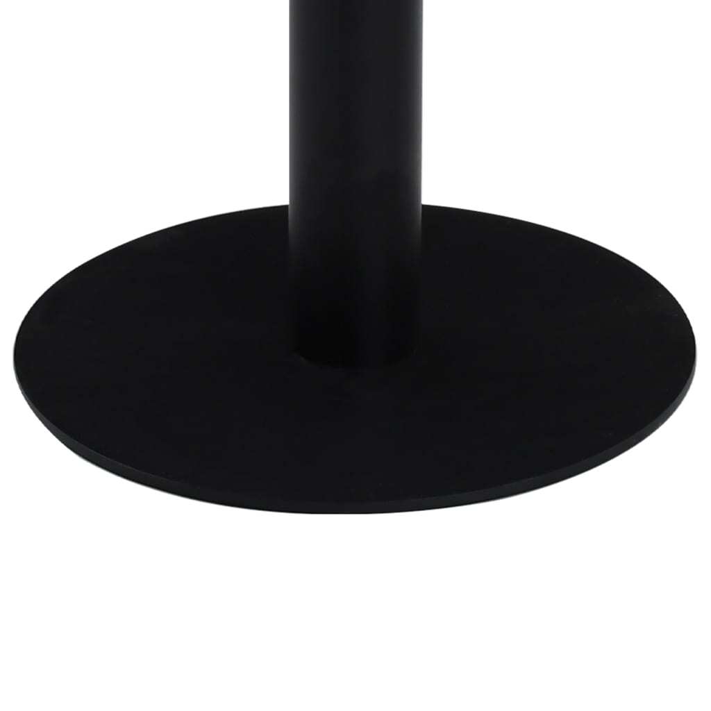 Bistro Table Dark Brown and Black MDF Top, Steel Legs Medium