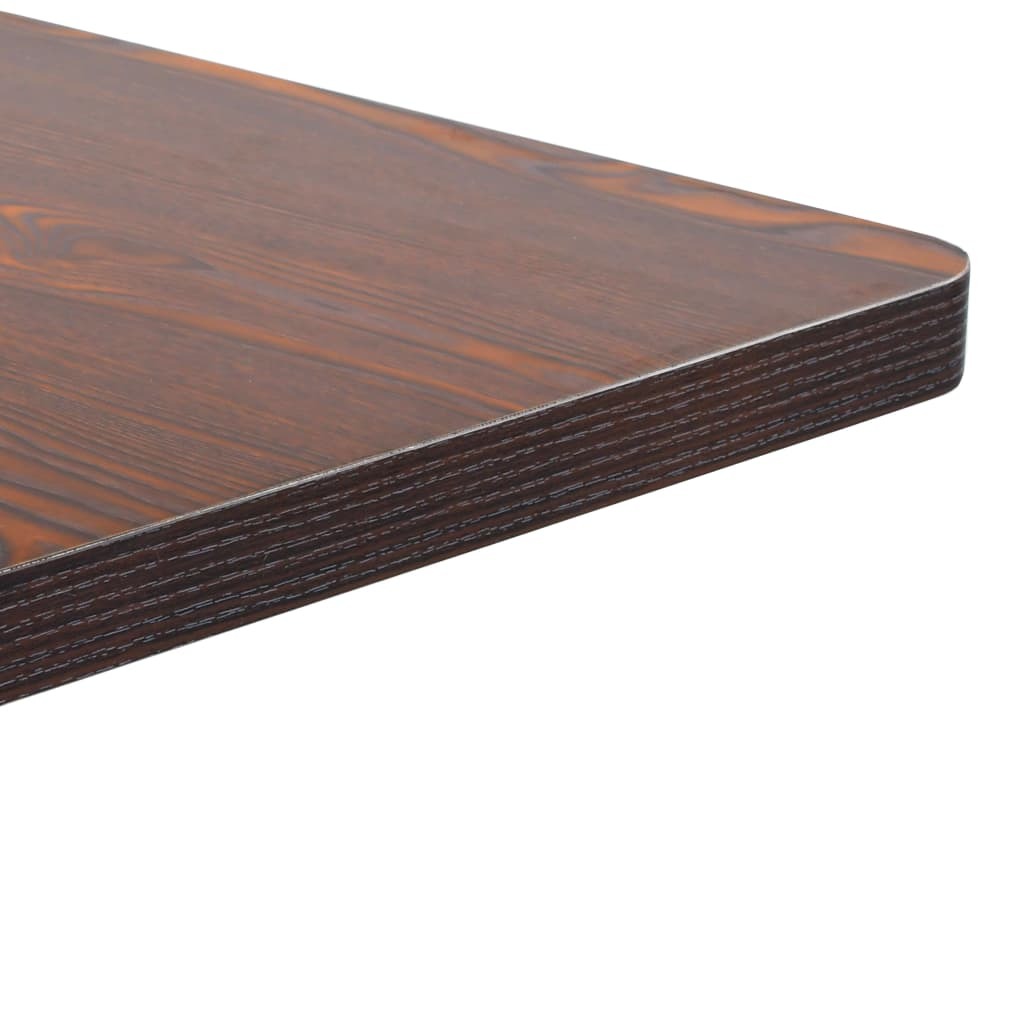 Bistro Table Dark brown, black MDF, steel 19.7 x 19.7 x 29.5 in