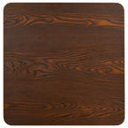 Bistro Table Dark brown, black MDF, steel 19.7 x 19.7 x 29.5 in