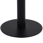 Bistro Table Dark brown, black MDF, steel 19.7 x 19.7 x 29.5 in