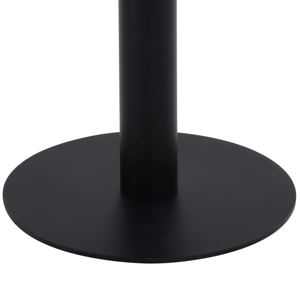 Bistro Table Dark brown, black MDF, steel 19.7 x 19.7 x 29.5 in