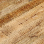 Coffee Table Brown Solid Mango Wood, Steel Medium Coffee Table